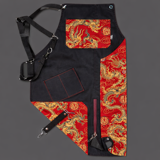 Delantal tattoo Dragon red