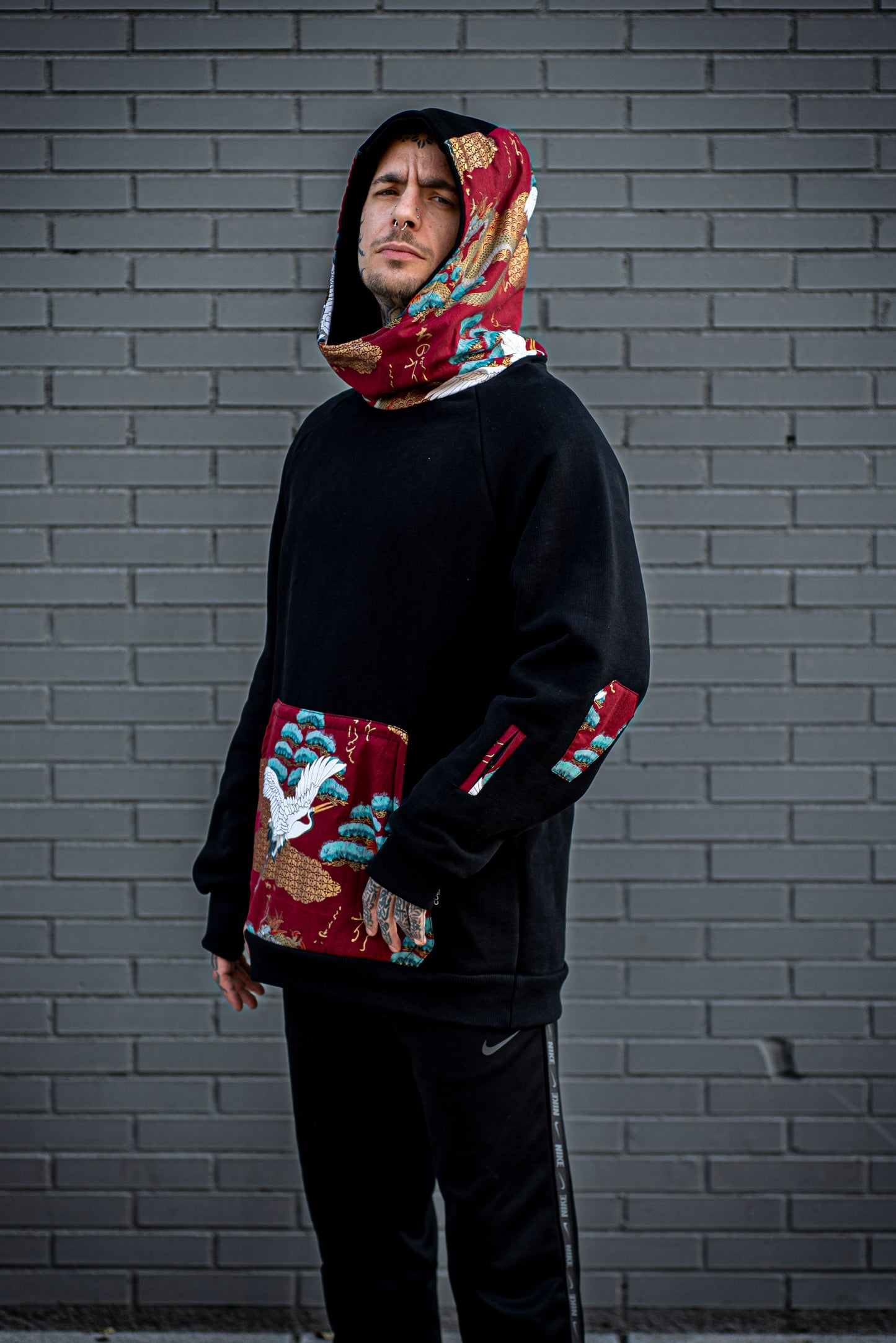 sudadera dragón y grulla