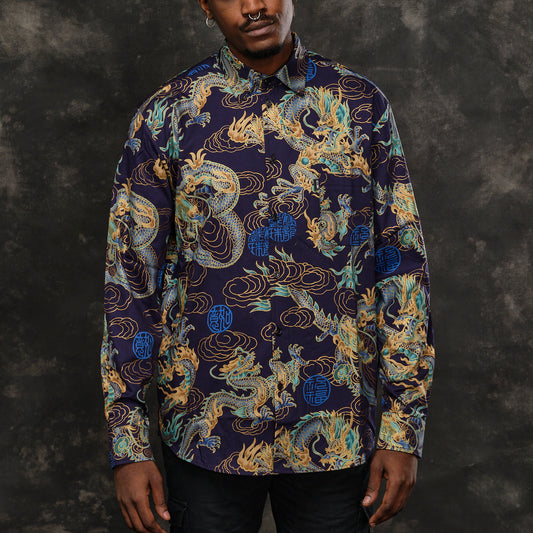 camisa manga larga oriental