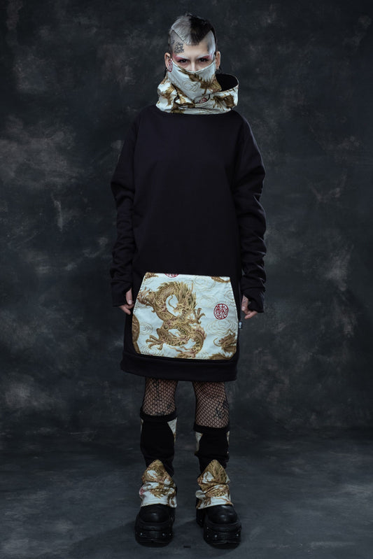 Sudadera Larga Dragon White