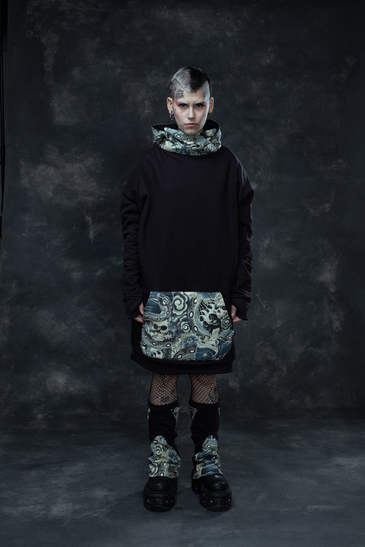 Sudadera Larga Geisha Blue