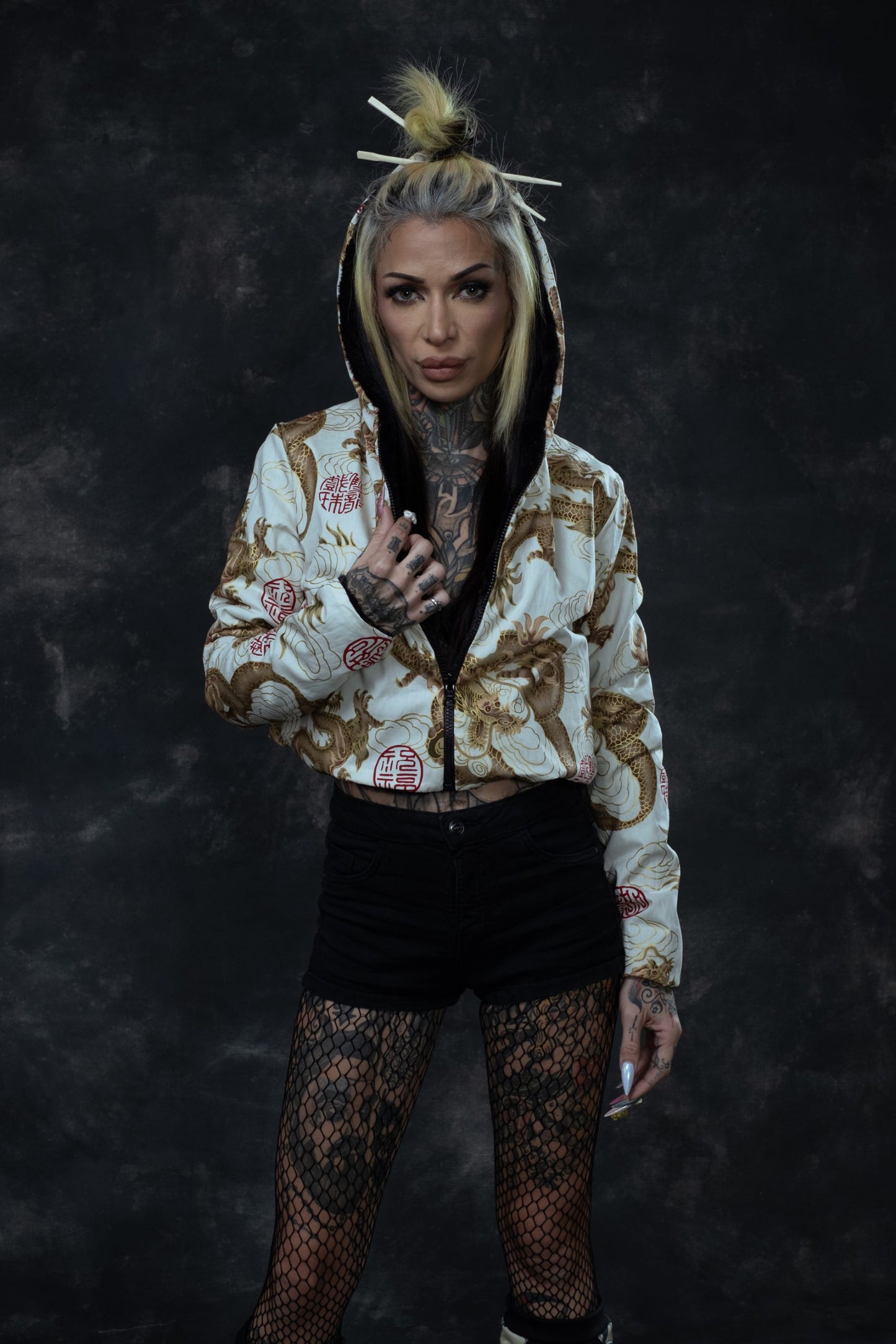 Chaqueta Reversible Dragon White