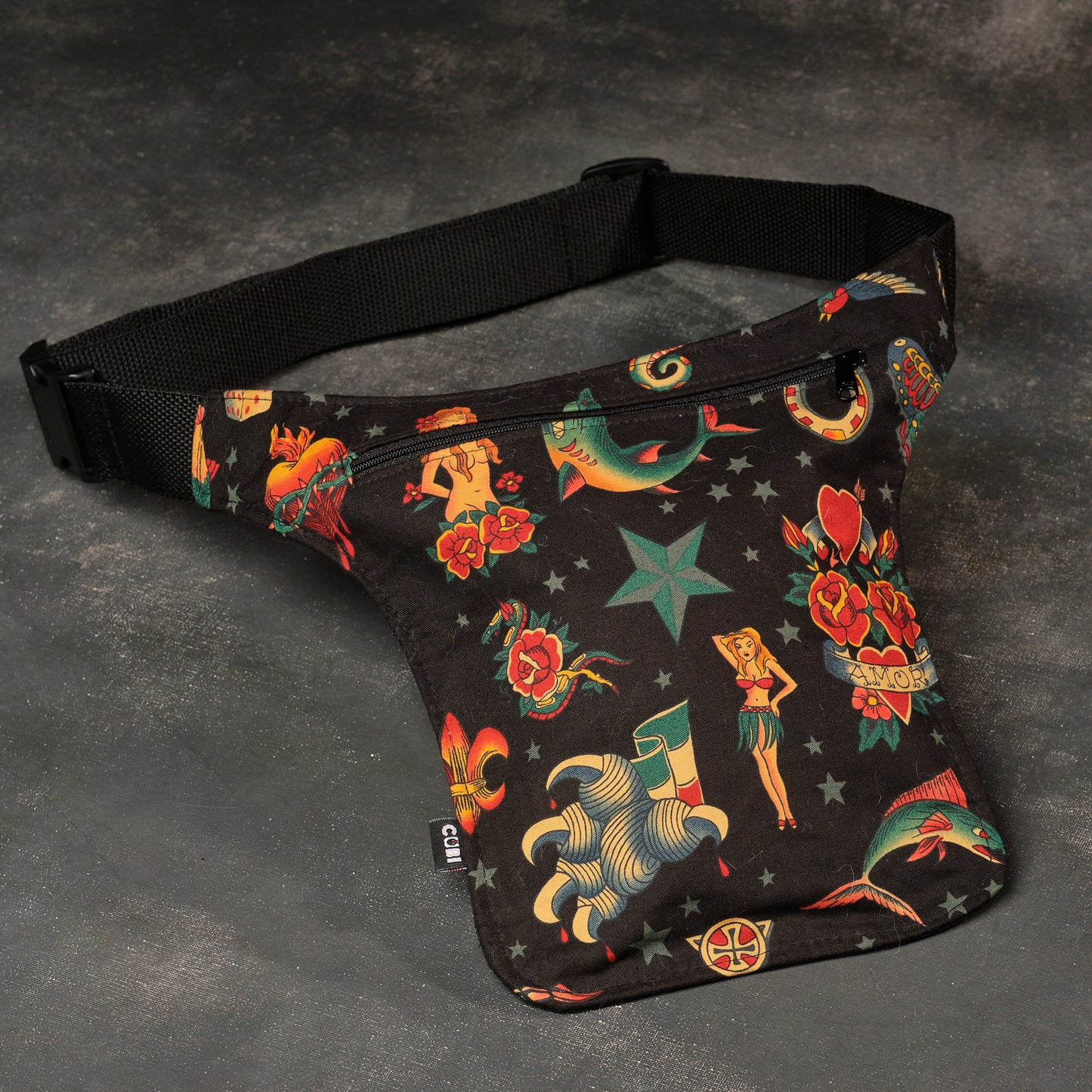 riñonera old school black