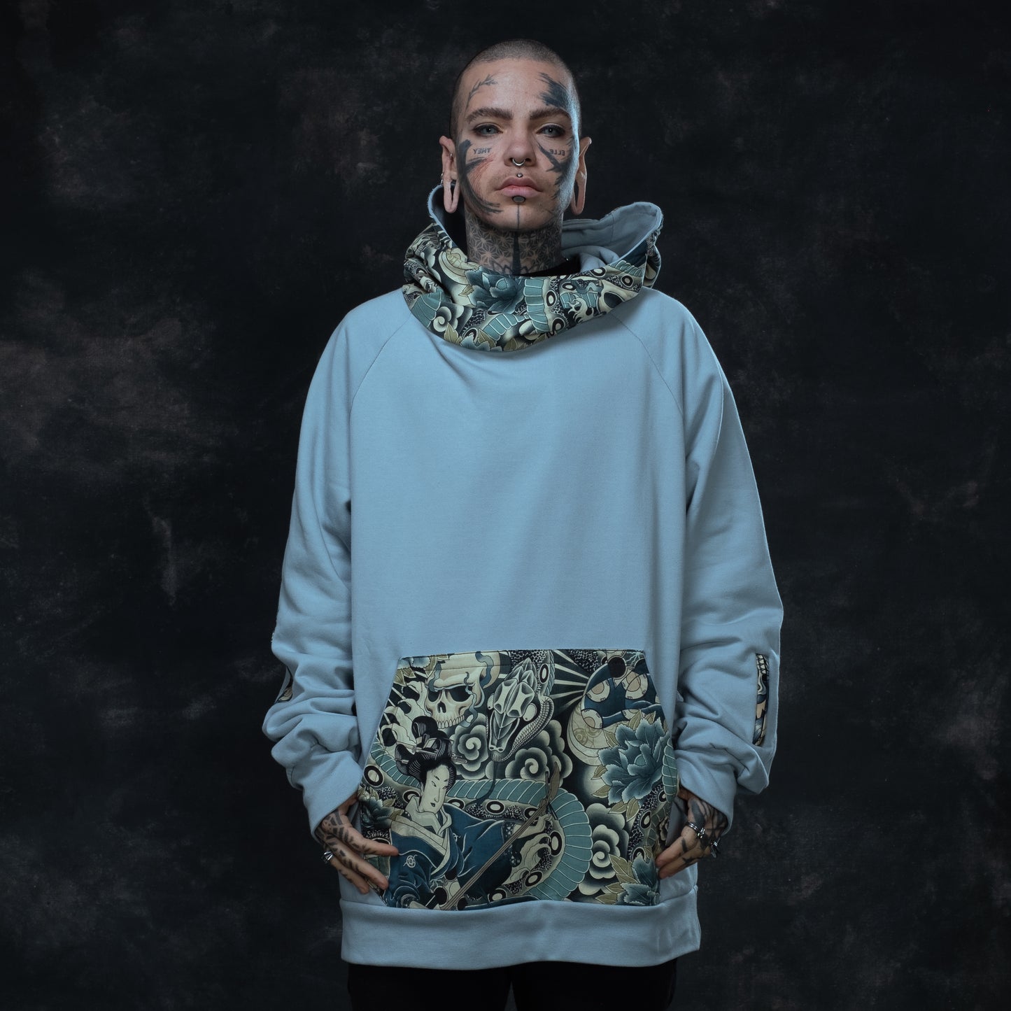 Sudadera Gris Geisha Blue