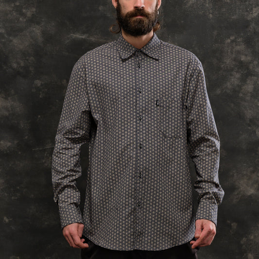 camisa manga larga geometrica