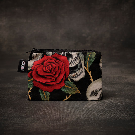 Monedero Skulls and Roses Red
