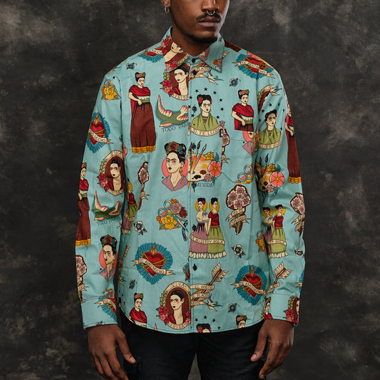 camisa manga larga old school tattoo