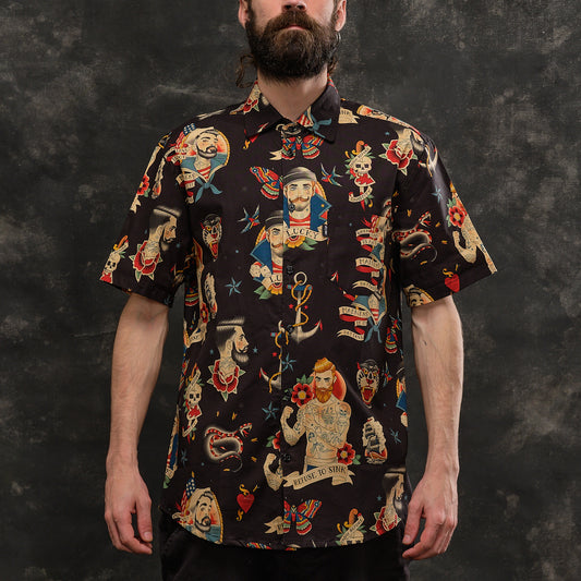 camisa old school black