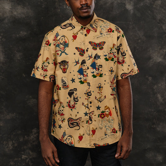 camisa old school tattoo