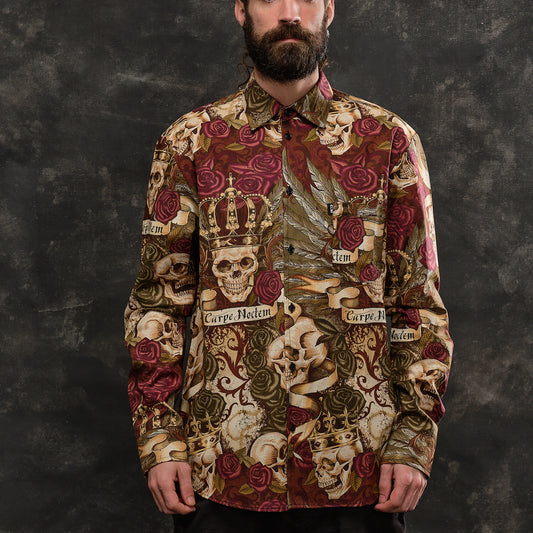 camisa manga larga skulls