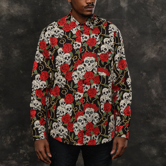 camisa manga larga skulls