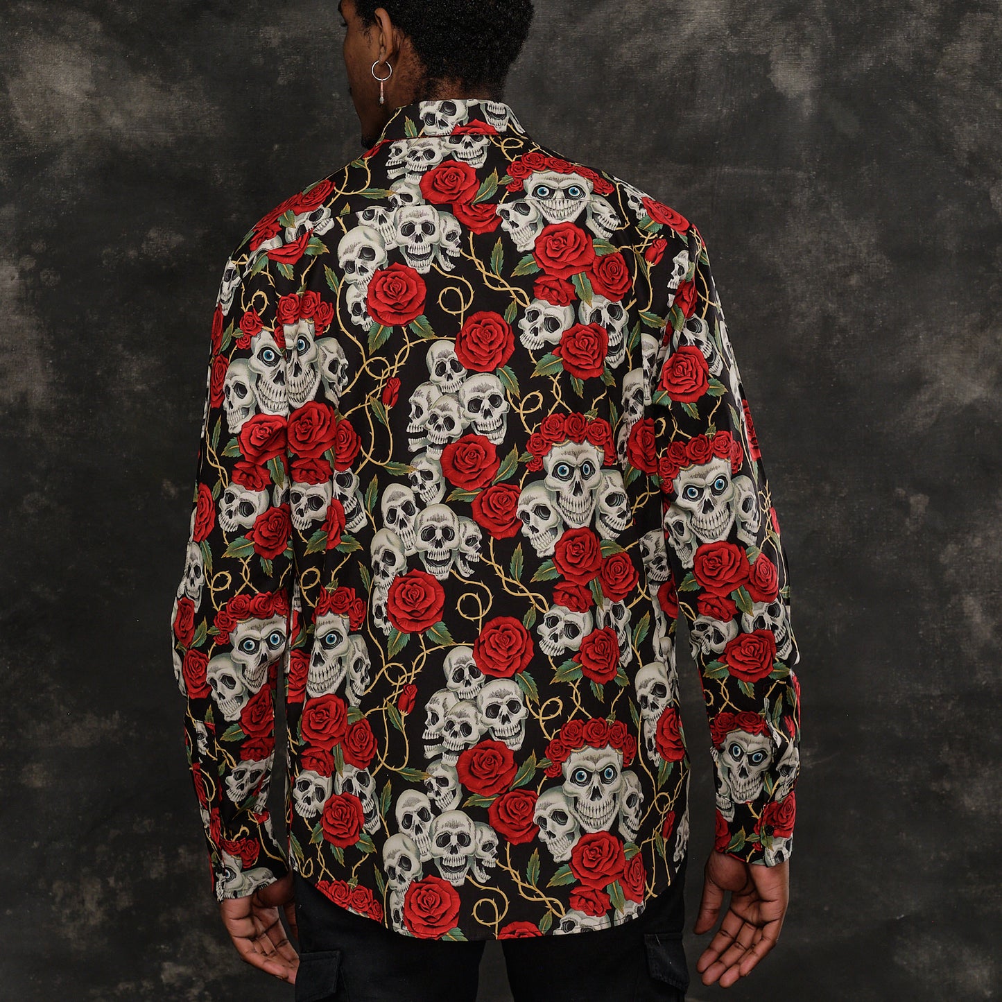Camisa Skulls and Roses Red