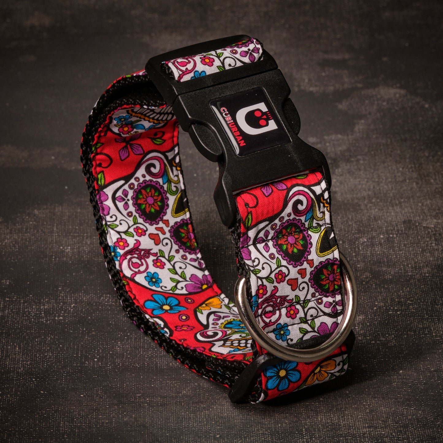 Collar Grande Sugar Skulls Red