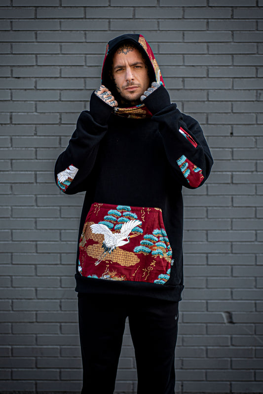 sudadera dragón y grulla