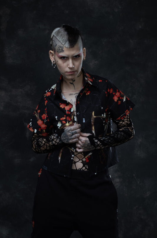 Camisa Corta Flor Cerezo