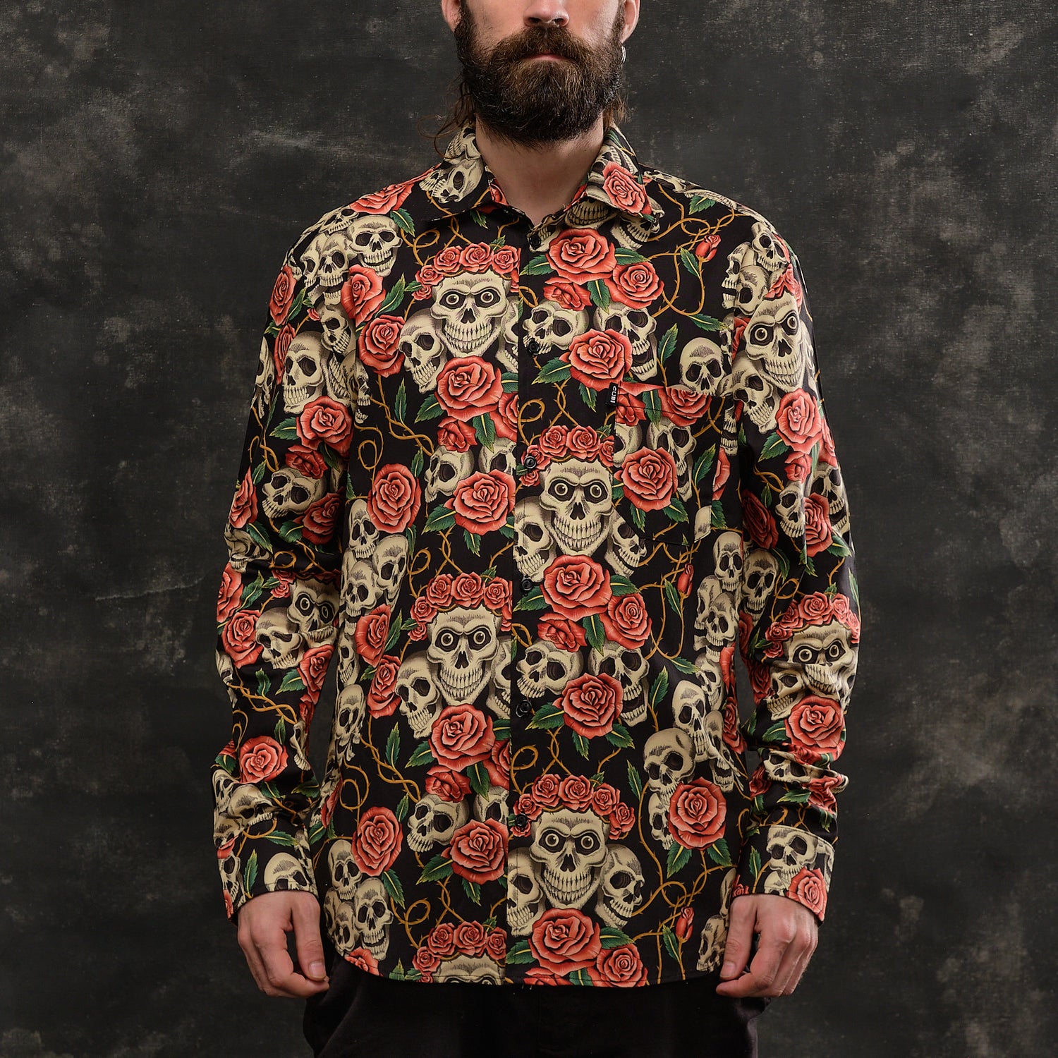 camisa manga larga skulls