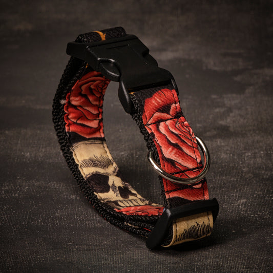 Collar Mediano Skulls and Roses Rose